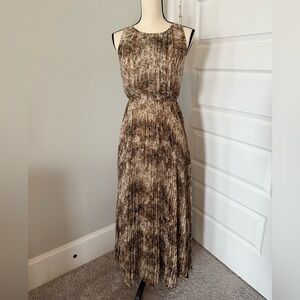Fraiche Snakeskin Print Sleeveless Maxi Dress